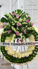 Corona Fúnebre Orquídeas Blancas Eternas